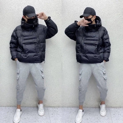 Bradley - Technical Men’s Black Hooded Puffer Jacket