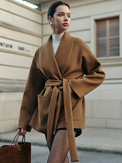 Amaia | Utility Belted Tweed Coat
