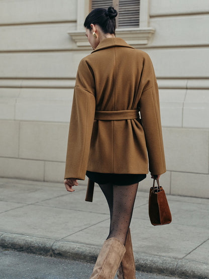 Amaia | Utility Belted Tweed Coat