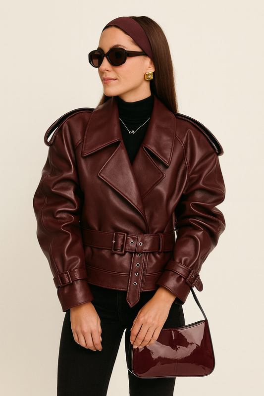 Valentina | Luxury Women's PU Leather Jacket with Slim Fit