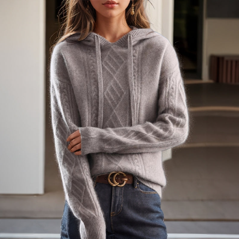 Cozy Women's Knit Hoodie Sweater