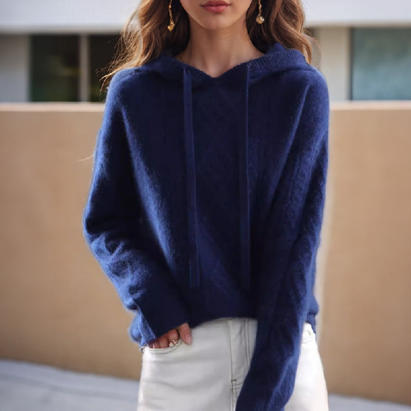 Cozy Women's Knit Hoodie Sweater
