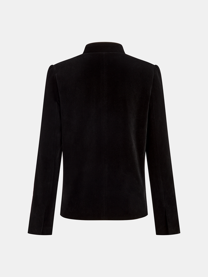 Miracle | Velvet Stand Collar Blazer