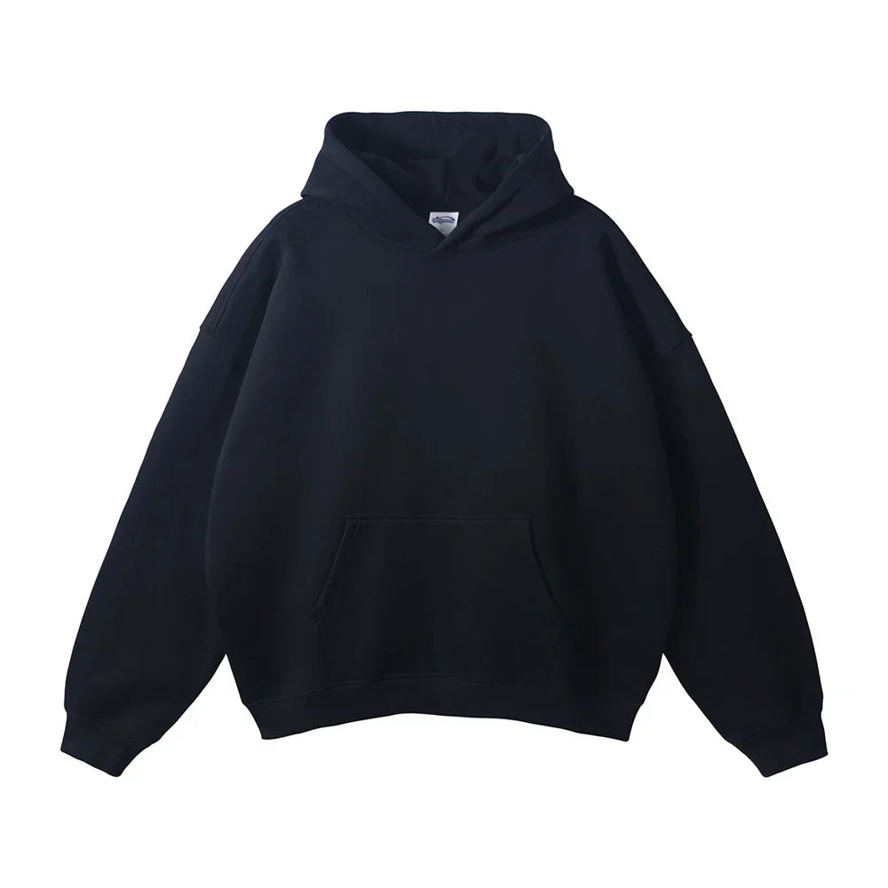 Cozy Large Hooded Sweatshirt - Soft Sky Blue Cotton