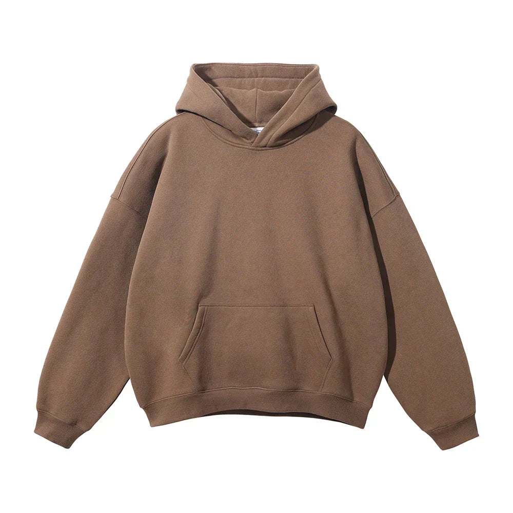 Cozy Large Hooded Sweatshirt - Soft Sky Blue Cotton