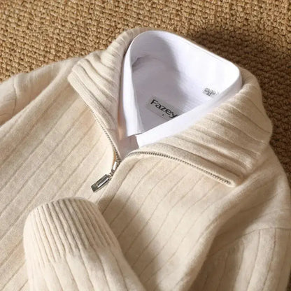 Vest - Blend Stripe Pattern And Flat Layering Shape