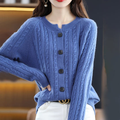 Vest - Natural Fiber Blend & Button Front Warm Layer
