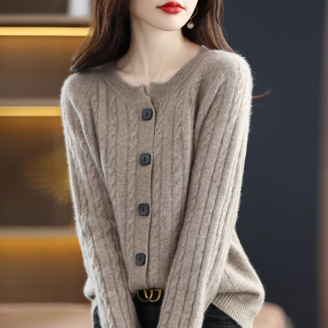 Vest - Natural Fiber Blend & Button Front Warm Layer