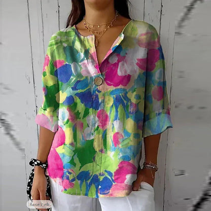 Bohemian Linen Cotton Blouse