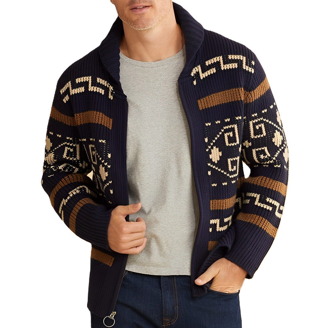 Men's Full-Zip Chunky Knit Cardigan
