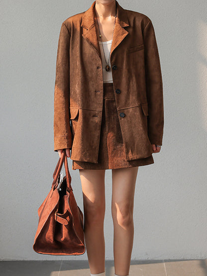 Denise | Vintage Suede Blazer