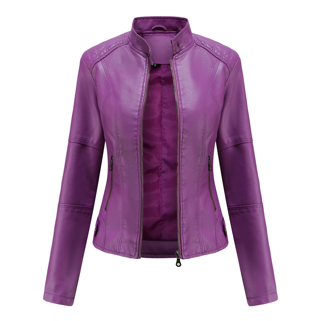 Women's Edgy Leather Biker Jacket