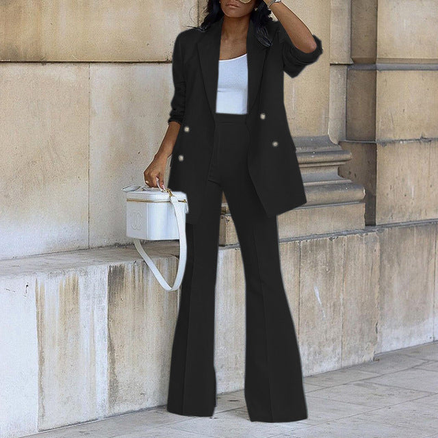 Classic Fit Ladies Suit Jacket and Trousers Set
