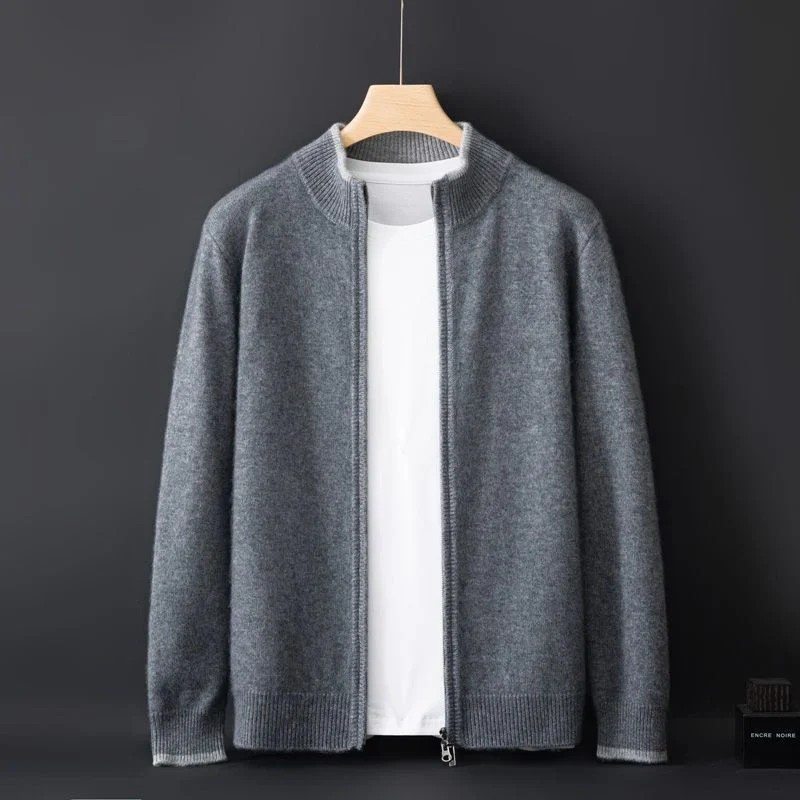 Classic wool cardigan for men