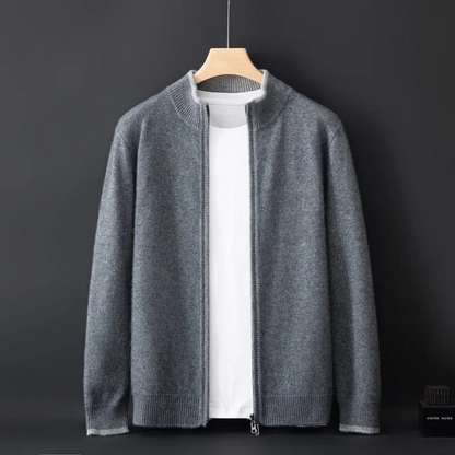Classic wool cardigan for men