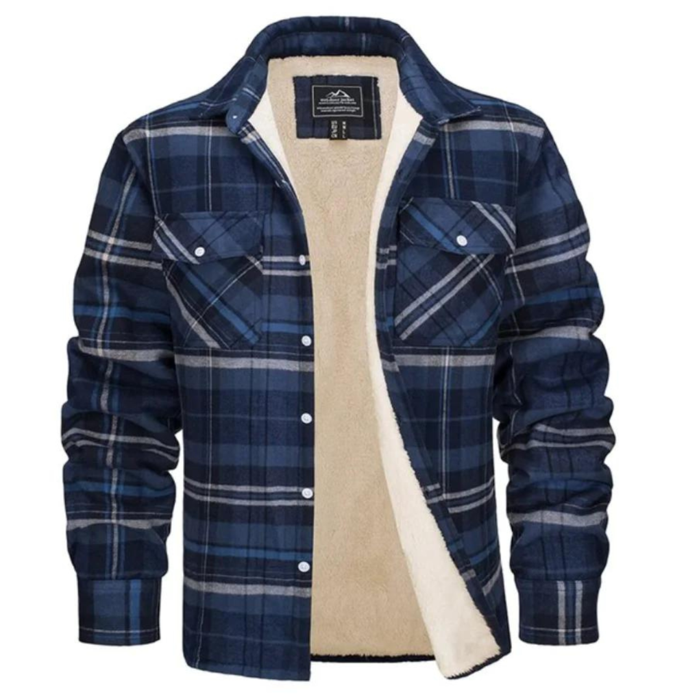 Fleece-Lined Checked Jacket