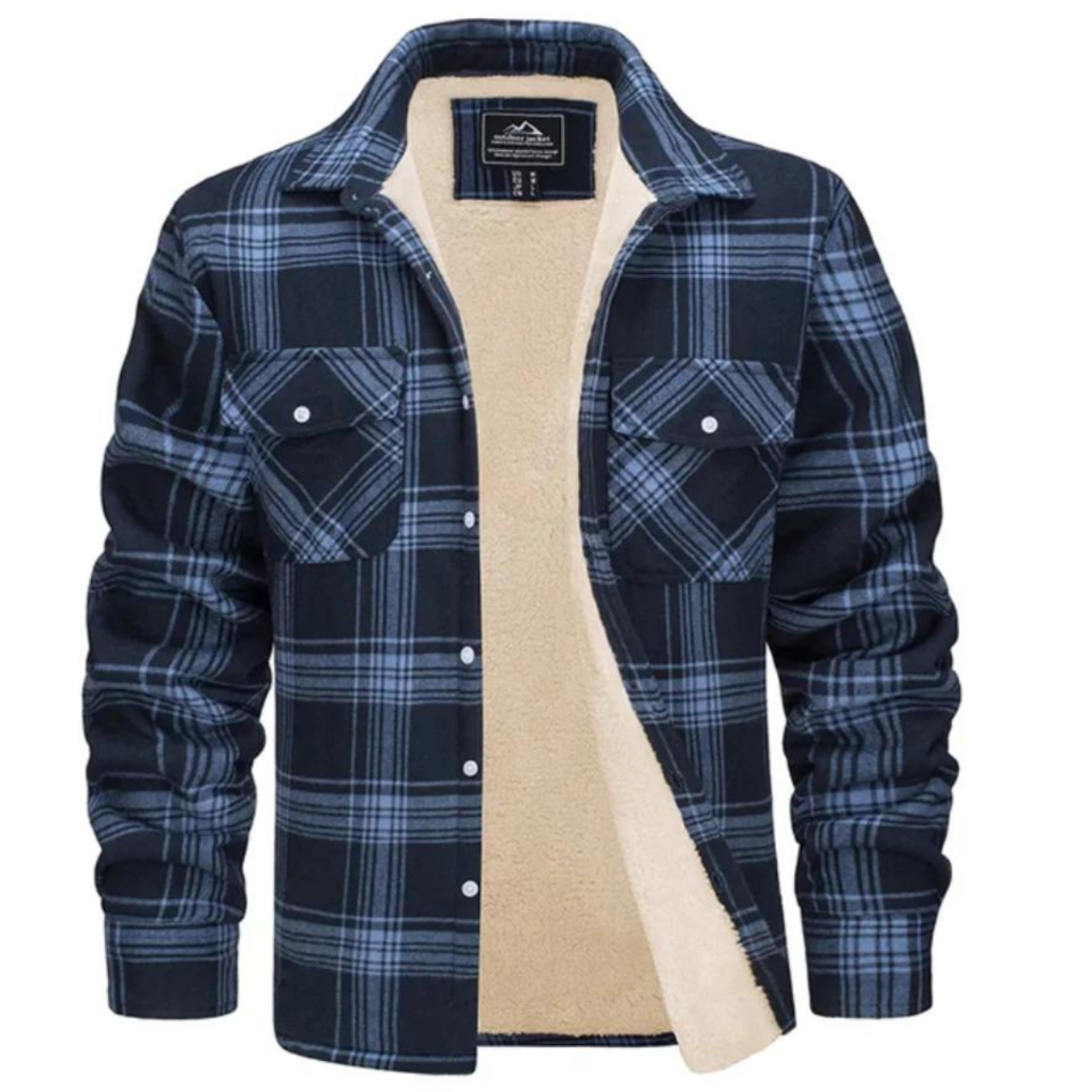 Fleece-Lined Checked Jacket