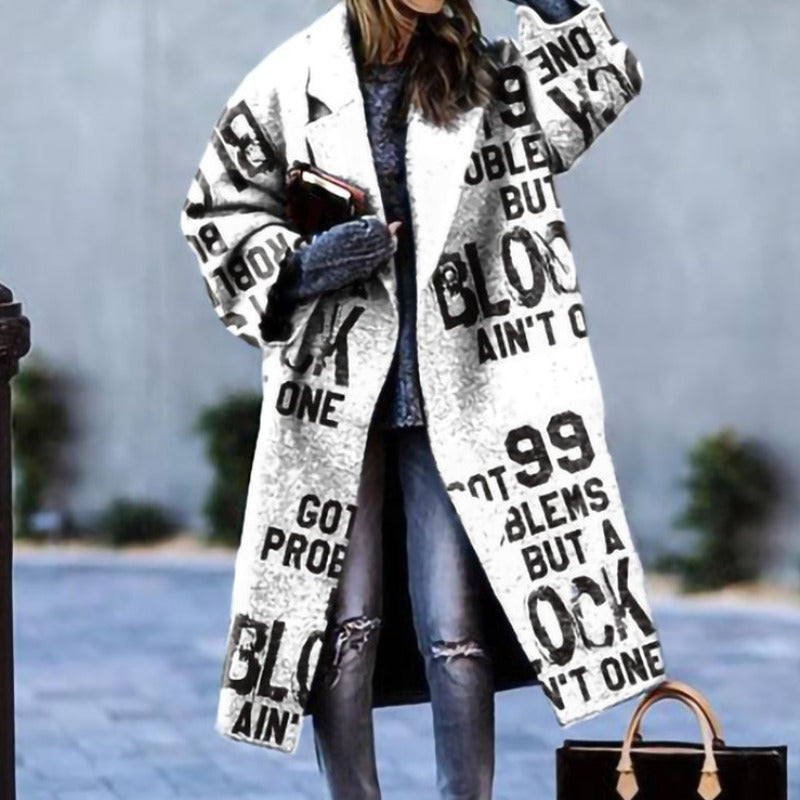 Happy | Women's Oversized Long Winter Fleece Jacket