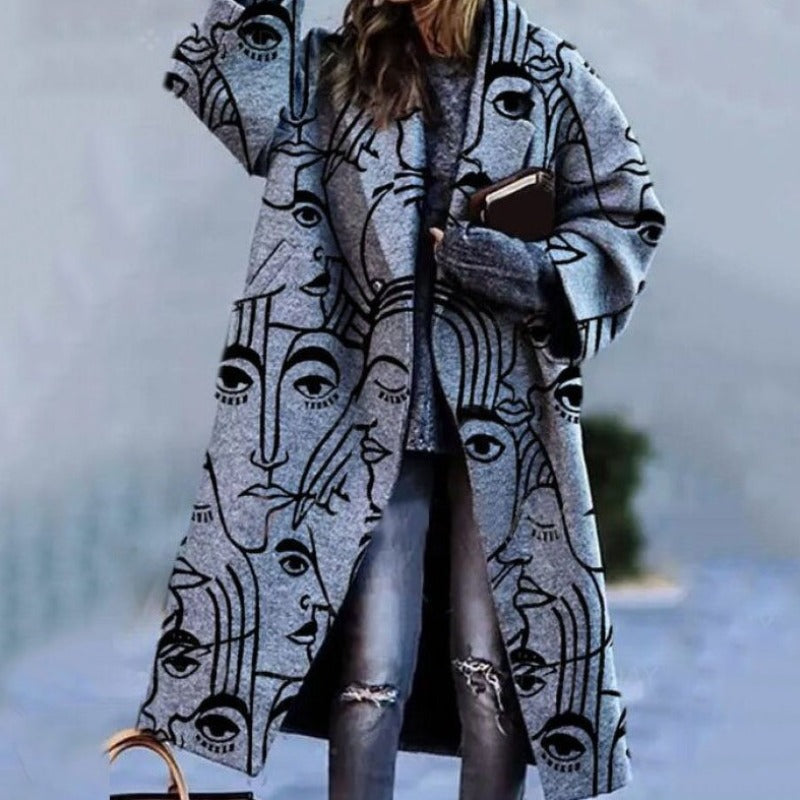 Happy | Women's Oversized Long Winter Fleece Jacket