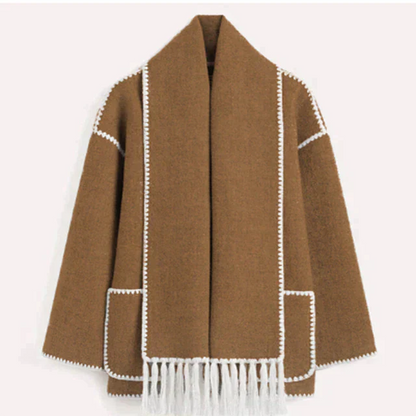 Audrey | Women's Winter Statement Jacket with Scarf
