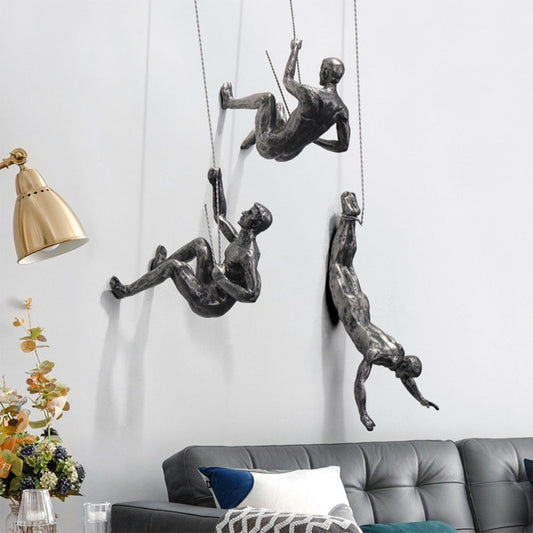 3D Wall Decor Climbing Figure Sculpture Art - BritishElegance