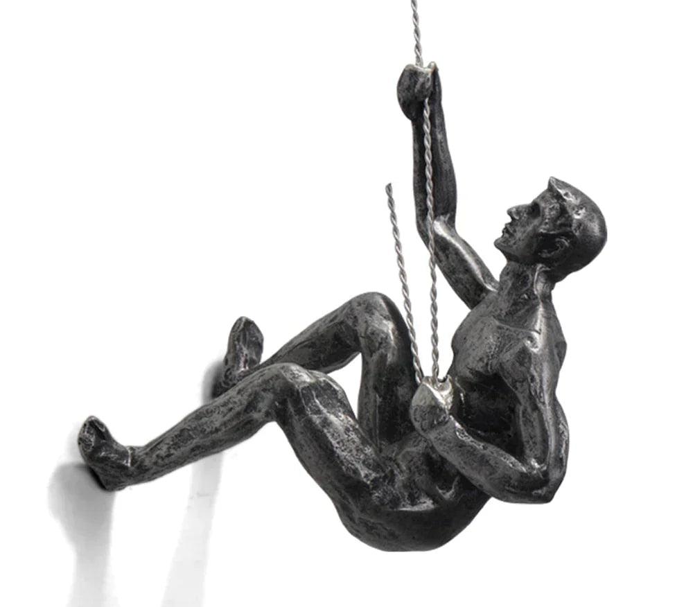 3D Wall Decor Climbing Figure Sculpture Art