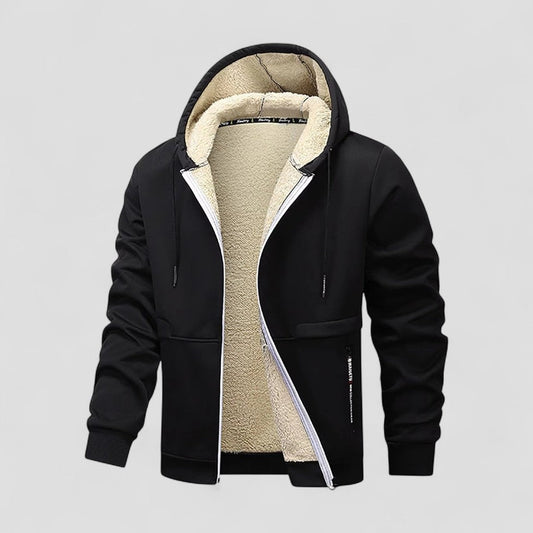 Men’s Sherpa-Lined Hooded Zip Jacket