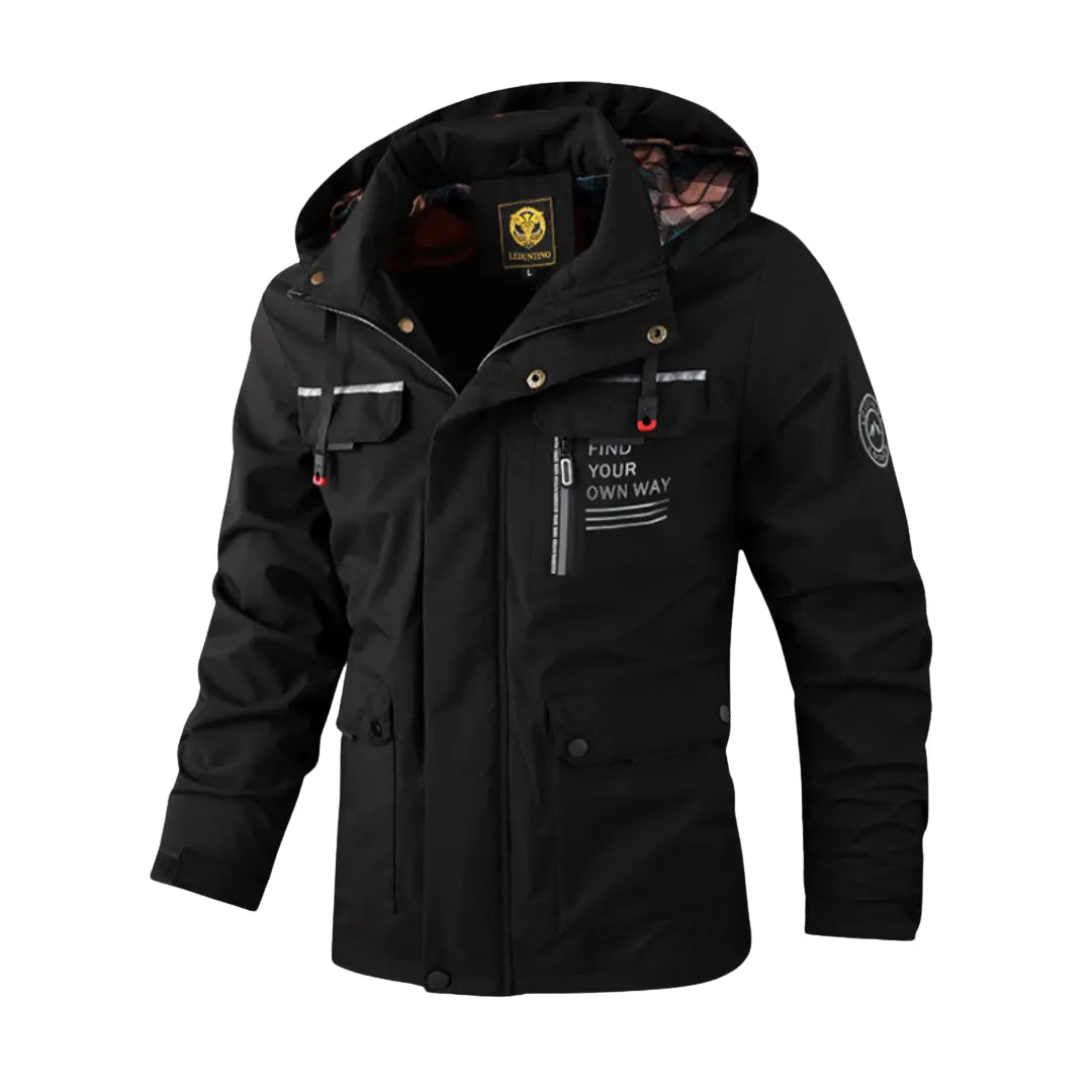 Water-Resistant Hooded Winter Jacket for Men