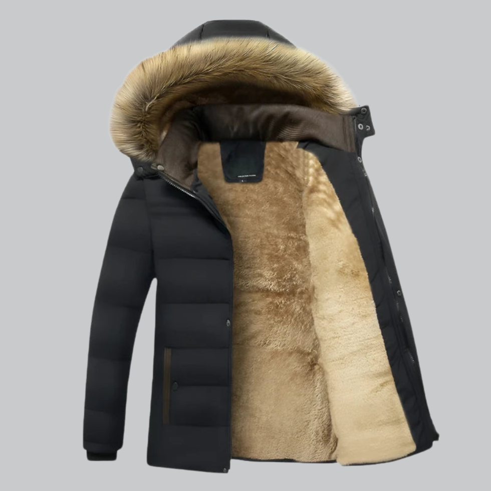 Men’s Insulated Fur-Lined Hooded Parka