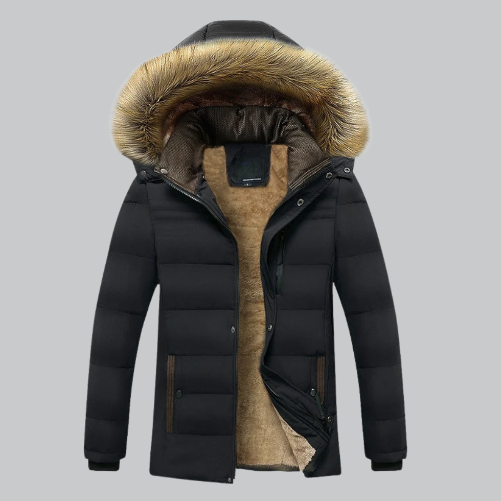 Men’s Insulated Fur-Lined Hooded Parka