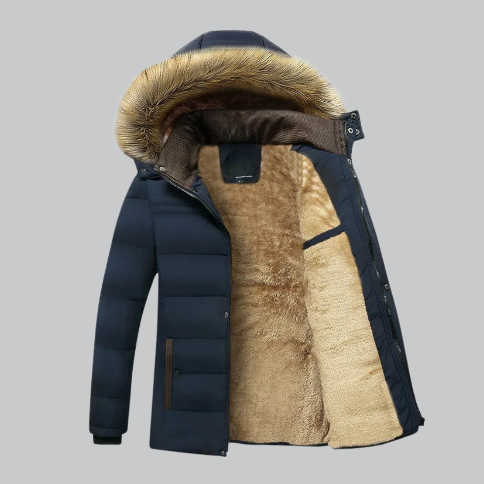 Men’s Insulated Fur-Lined Hooded Parka