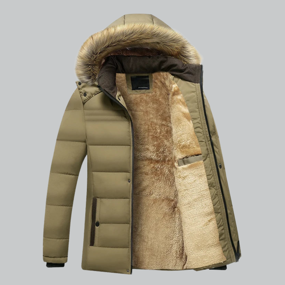 Men’s Insulated Fur-Lined Hooded Parka