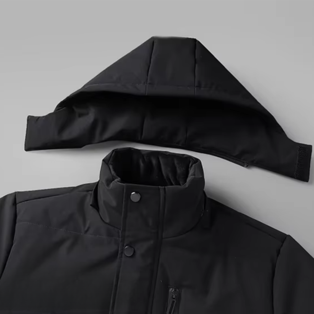 Men’s Fleece-Lined Detachable Hood Parka