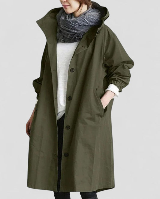 Women’s Elegant Hooded Trench Coat