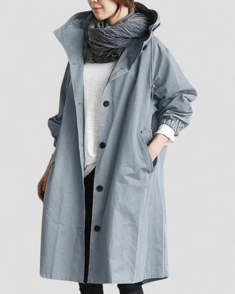 Women’s Elegant Hooded Trench Coat