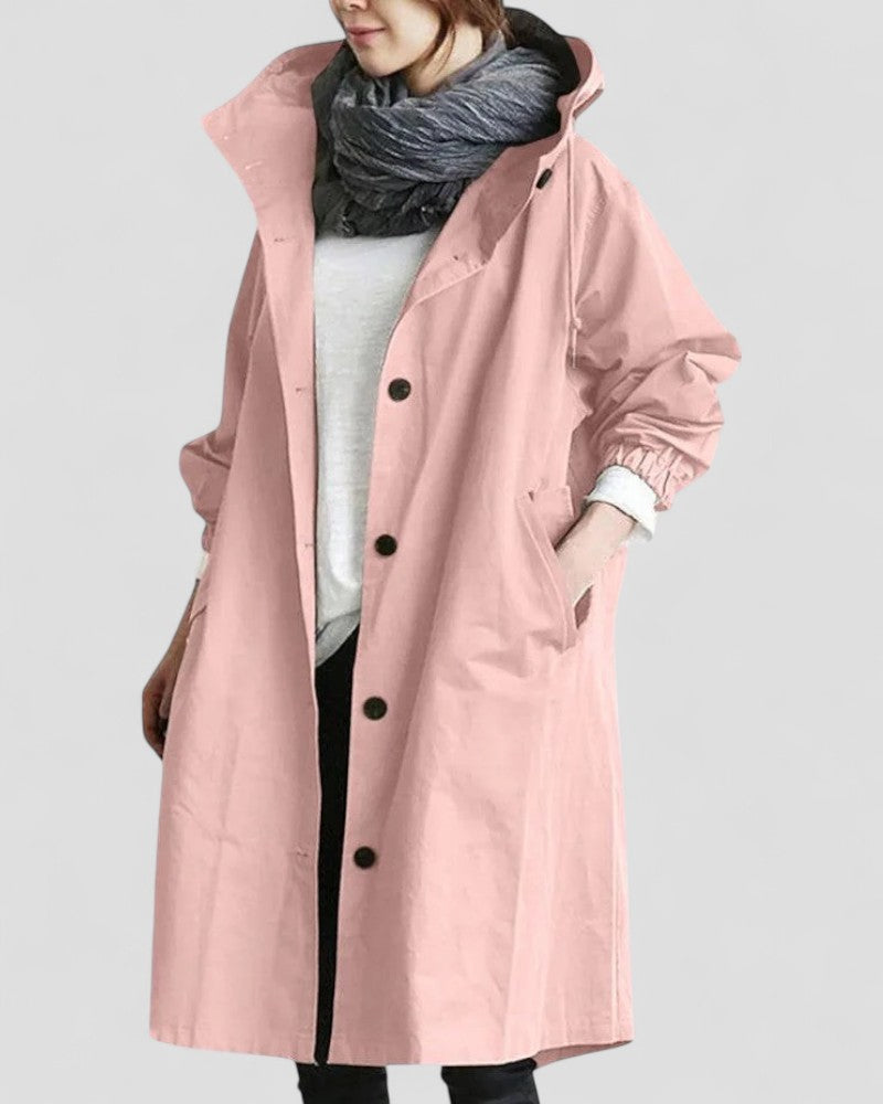 Women’s Elegant Hooded Trench Coat