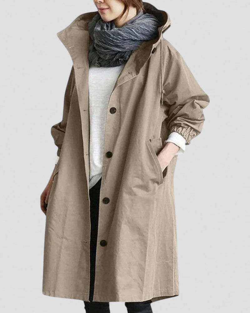 Women’s Elegant Hooded Trench Coat