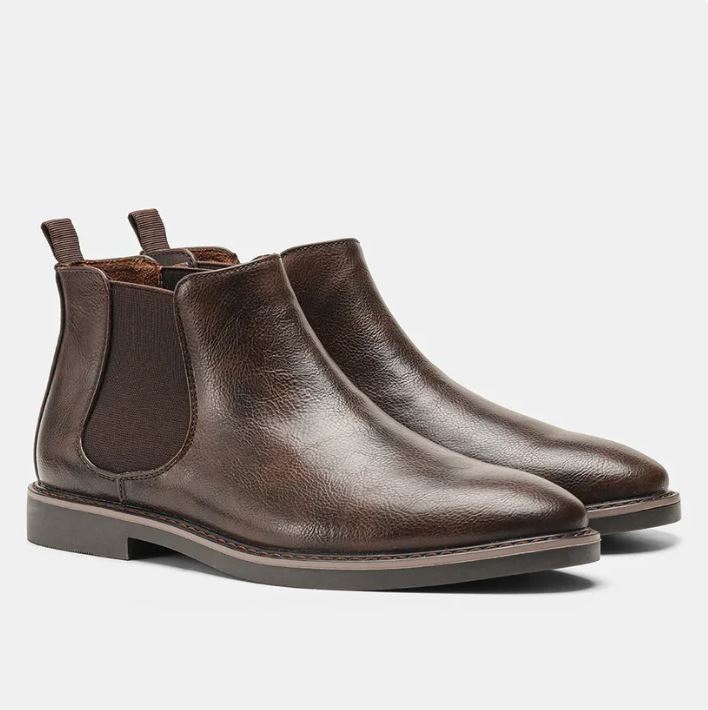 Stylish Men's Leather Ankle Boots Everyday Wear