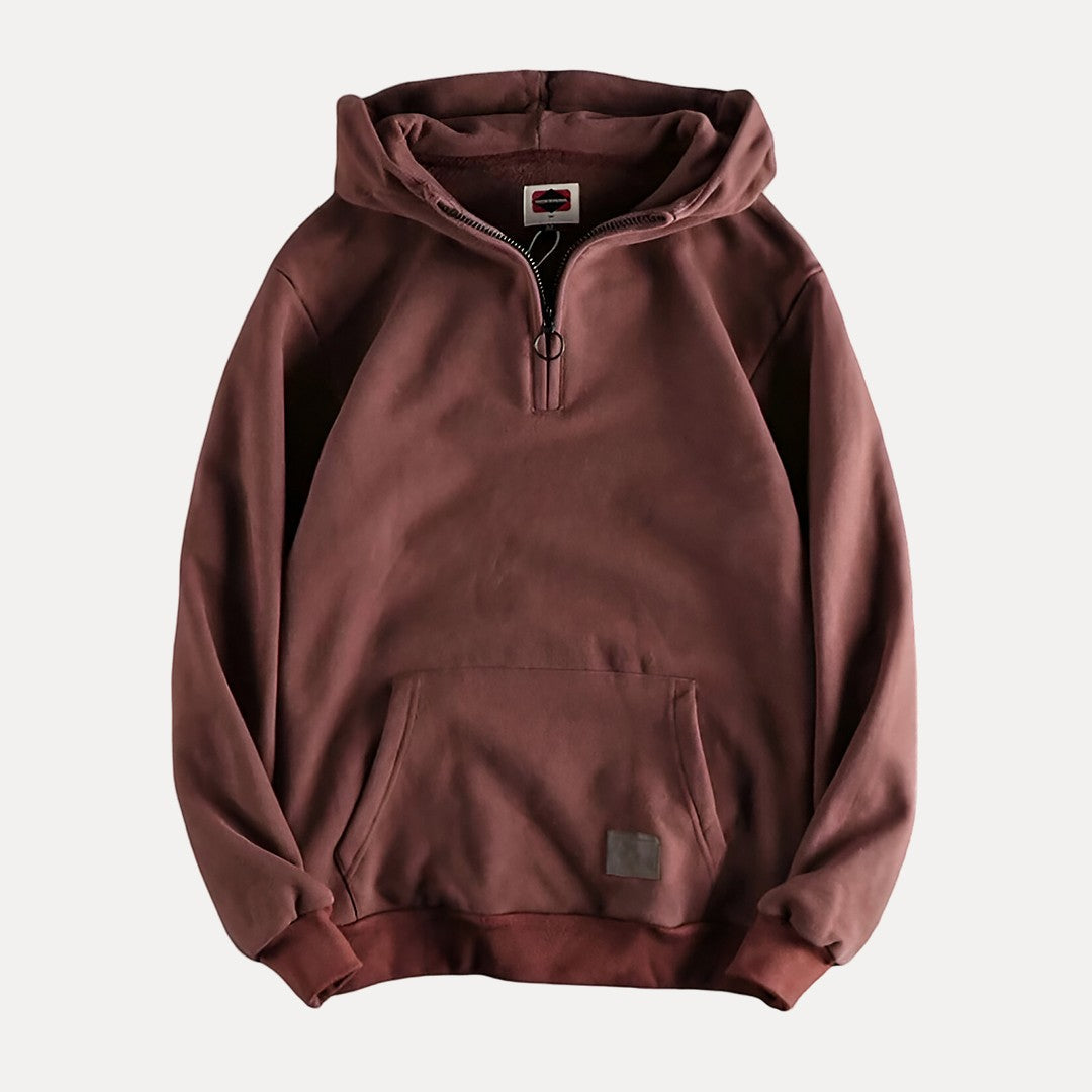 Men's Simple Pullover Hoodie with Pockets - BritishElegance