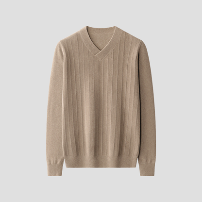 Men’s Classic V-Neck Ribbed Sweater