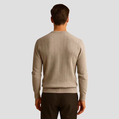 Men’s Classic V-Neck Ribbed Sweater