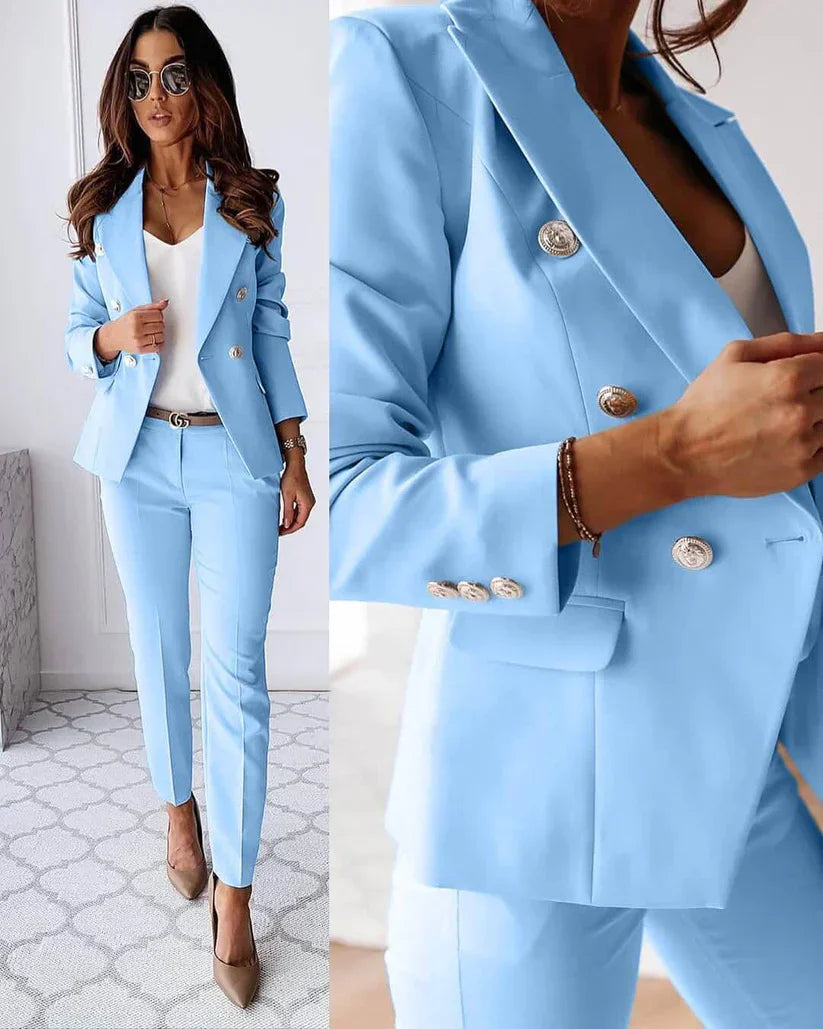 Classic Fit Women's Blazer Suit with Trousers