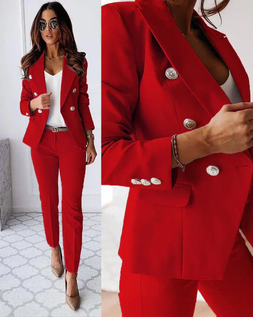Classic Fit Women's Blazer Suit with Trousers