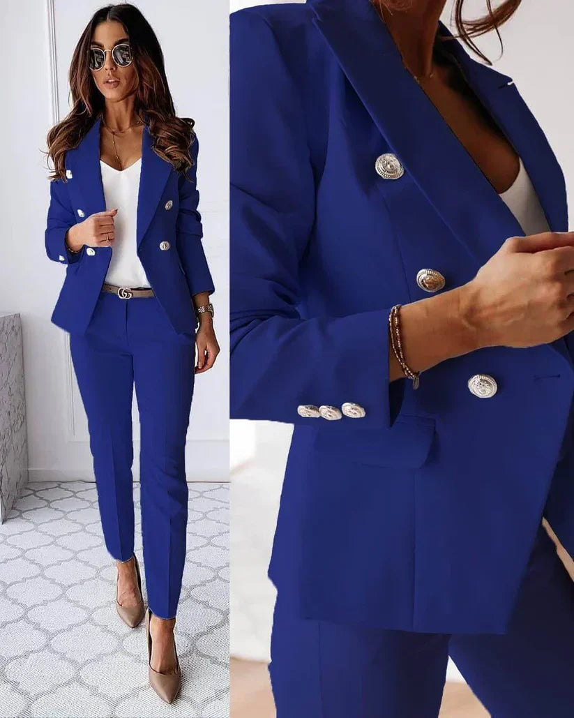 Classic Fit Women's Blazer Suit with Trousers