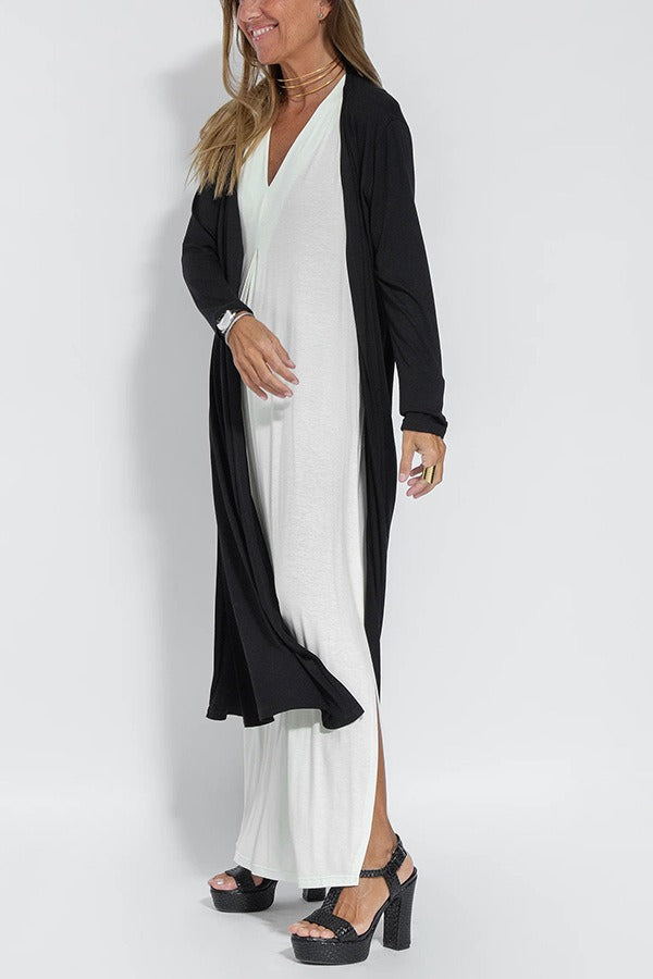 Women's Lightweight Long Summer Dress with Cardigan