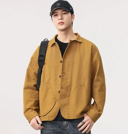 Practical Multi-Pocket Mens Work Jacket Cotton