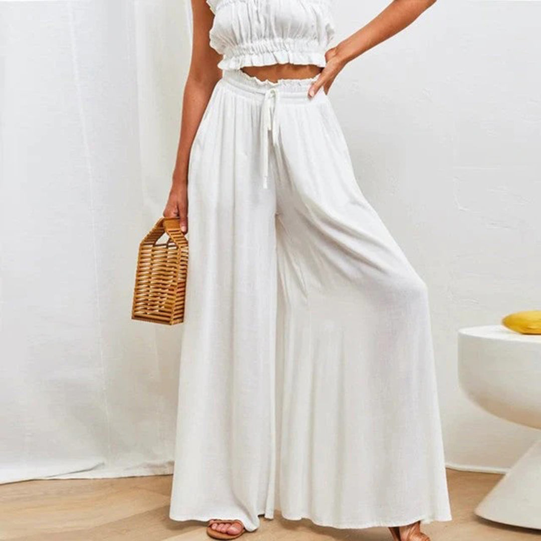 Comfortable High Waisted Palazzo Pants with Pockets