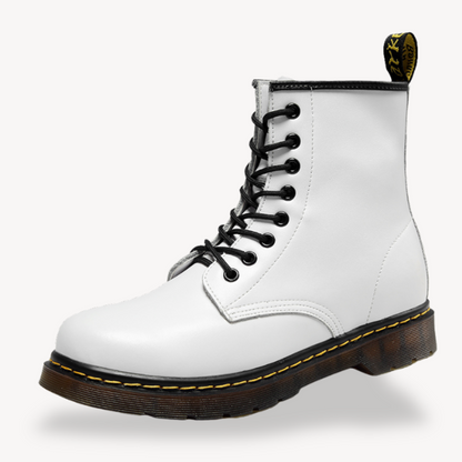 Unisex's Leather Combat Boots - Durable Lace-Up Ankle Shoes