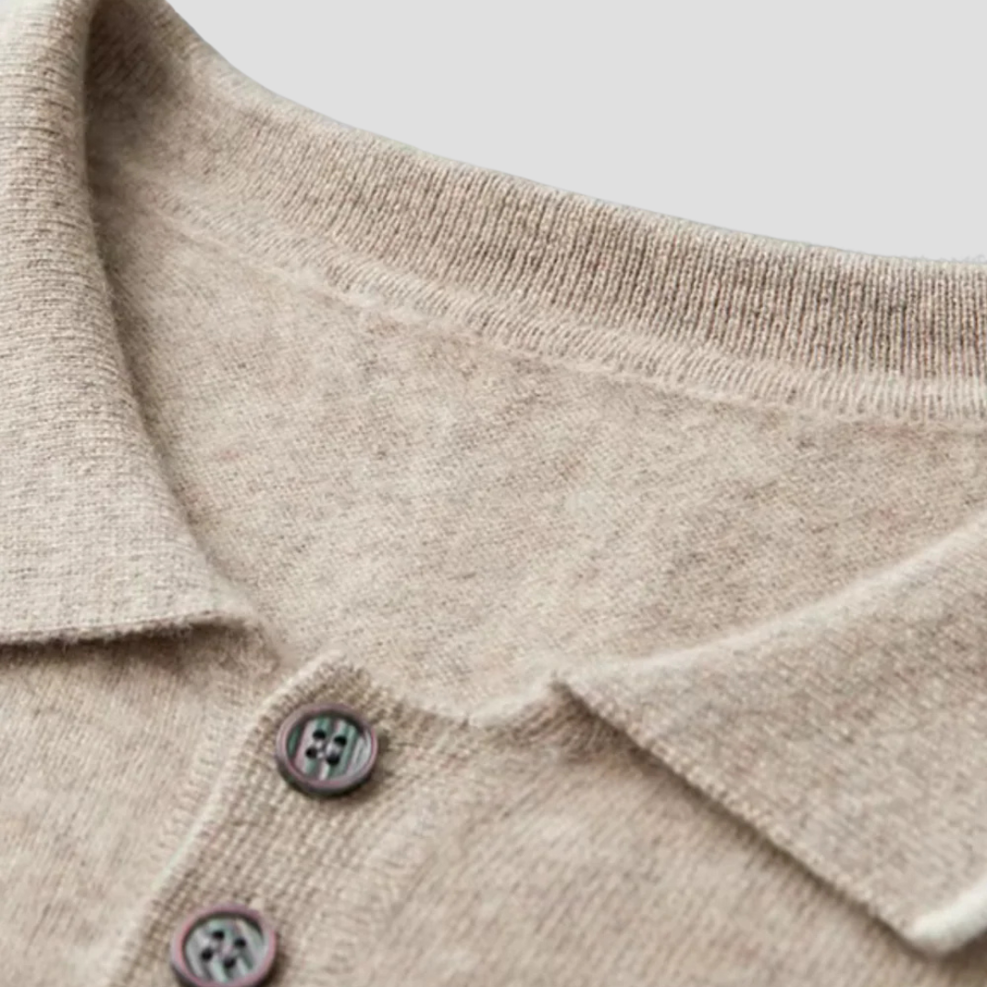 Men’s Contrast Trim Knit Polo Shirt