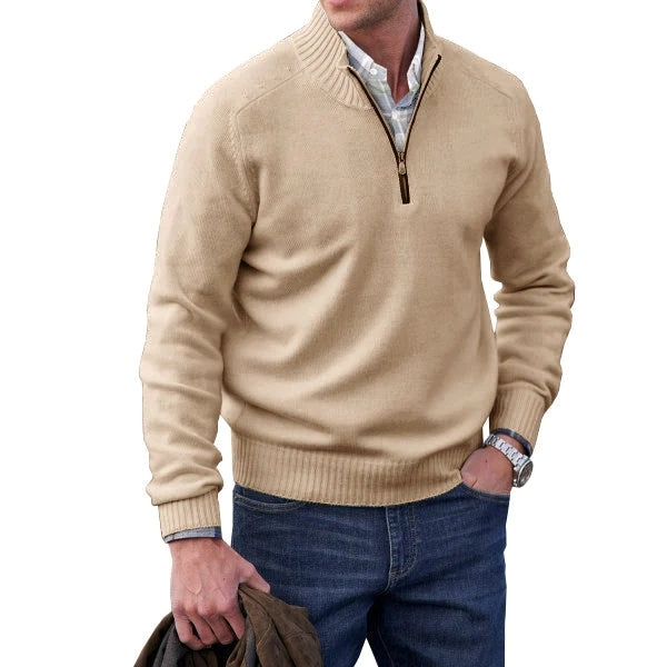 Soft Men's Fleece Quarter Zip Jumper for Cold Weather